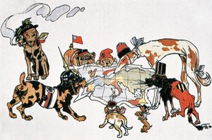 Allegorical Caricature of the First World War by Unbekannt