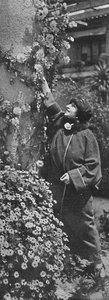Amelita Galli-Curci: The Great Diva Gathering Roses, Her Favourite Flowers, c1925 by Unbekannt