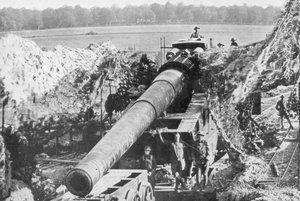 American 14 inch railway gun, Meuse-Argonne Offensive, France by Unbekannt