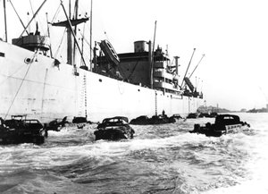 American amphibious vehicles, Le Havre, France