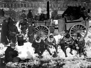 An American Infantry Camp in Siberia, Russia, December 1918