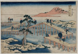 An Ancient Picture of the Eight Part Bridge in Mikawa Province by Unbekannt