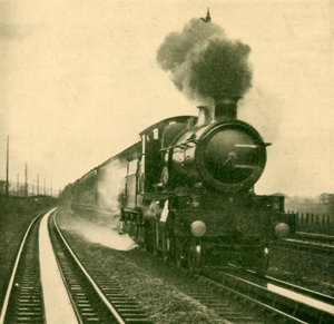 An Engine of the Star Class Picking Up Water at Speed, Goring, Great Western Railway, 1930