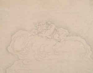 An Immortal on a Cloud with a Pair of Peaches