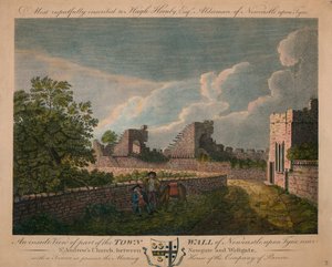 An Inside View of the Town Wall of Newcastle upon Tyne, c1760-90