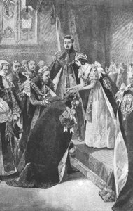 An Investiture of the Order of the Garter by Queen Victoria