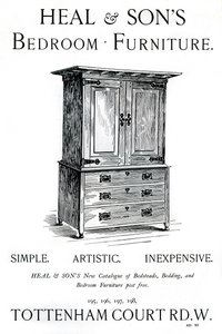 An advertisement for Heal and Sons bedroom furniture by Unbekannt