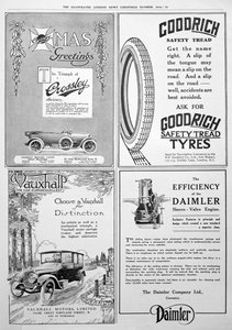 An advertising page in the Illustrated London News, Christmas, 1916 by Unbekannt