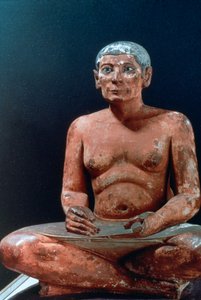 Ancient Egyptian Figure of a Seated Scribe by Unbekannt