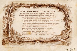 Ancient Roman Walls, City of Chester, 1905