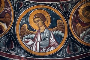 Angel Medallion around Christ and the Last Judgement (detail) by Unbekannt