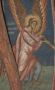 Angel with trumpet by Unbekannt