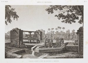 Animal Power Wheel and bucket irrigation system, Egypt, c.1798
