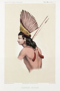 Apinage Warrior, Brazil, c 1843-1847 by Unbekannt