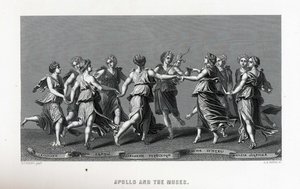 Apollo and the Muses after Giulio Romano by Unbekannt