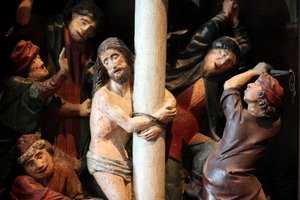 Saint-Hippolyte Church, Arbois, Jura, The Fifteenth-Century Retable, Flagellation of Christ