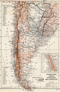 Argentina, Chile, Paraguay and Uruguay by Unbekannt