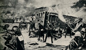 Armoured Train Ambushed at Estcourt, November 1899 by Unbekannt