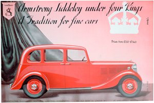 Armstrong Siddeley Motors Advert by Unbekannt