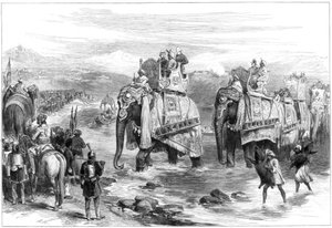 Arrival of the Prince of Wales at Jummoo, Cashmere by Unbekannt