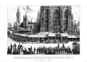 Arrival of the Queen at Westminster Abbey, London, 21 June, 1887