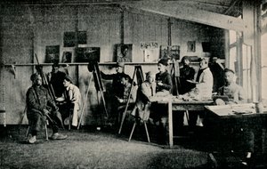 Artist Prisoners of War in Their Studio at Giessen, c1916 by Unbekannt