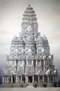 Restoration of the Central Tower of the Bayon, Cambodia by Unbekannt