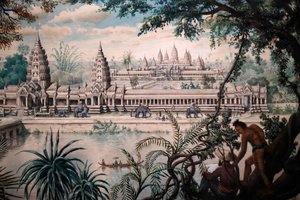 View of Angkor Wat by Louis Delaporte around 1870-73, Singapore, 2018