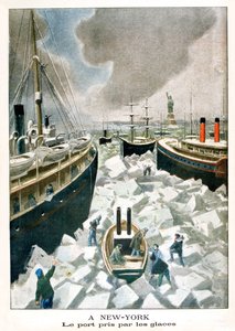 At New York, The port taken by the ice, 1901 by Unbekannt