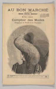 Au Bon Marché-Comptoir des Modes, Chapeaux de Paille de Fantaisie, Éte 1890, 1890 by Unbekannt