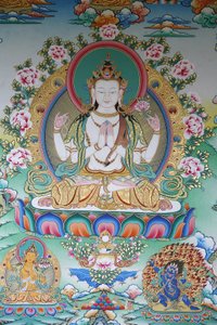 Avalokitesvara, Buddha of compassion, Kathmandu, Nepal by Unbekannt