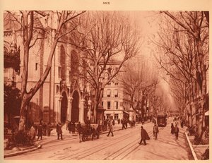 Avenue de la Victoire and Notre-Dame Church, Nice, 1930