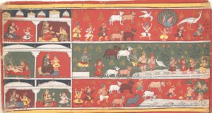 Bakasura, the Crane Demon, Arrives in Brindavan, ca. 1700 by Unbekannt