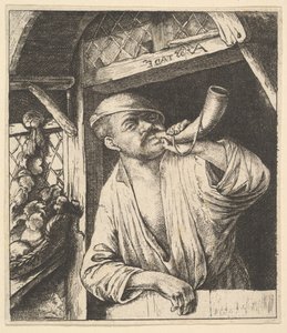 Baker Blowing Horn, 1610-85 by Unbekannt