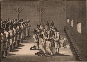 Baptism of black slaves by Unbekannt