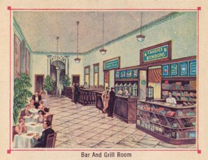 Bar and Grill Room - Hotel Florida - Havana - Cuba, c1910