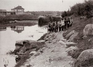 Barge Haulers on the Volga, Russia by Unbekannt