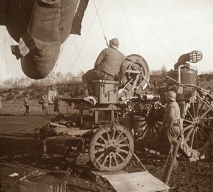 Barrage balloon, Genicourt, northern France by Unbekannt