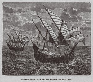 Bartholomew Diaz on His Voyage to South Africa, 1878 by Unbekannt