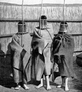 Basuto girl brides during a period of initiation into the adult tribal society, Lesotho by Unbekannt