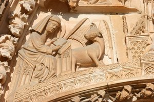 Evangelist Luke and the Ox, His Symbol, Batalha Monastery, Batalha, Portugal