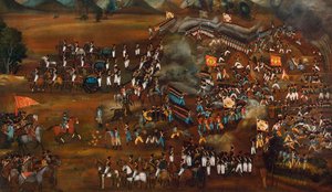 Battle Between Persians and Russians Near Sultanabad, 13 February 1812 by Unbekannt