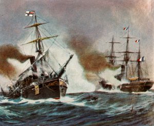 Battle between the Meteor and the Bouvet off Havana, 9 November 1870