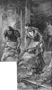 Beaming hides for production of shoe leather