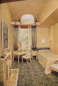 Bedroom Designed by Esmé Gordon, A.R.I.B.A., A.R.I.A.S., with Greek Key Design W Wilton Carpet by J by Unbekannt