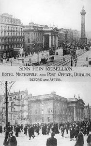 Before and after, Anti-English Irish uprising, Dublin, May 1916