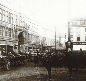Belgian troops, Aachen, Germany, c1914-c1918 by Unbekannt