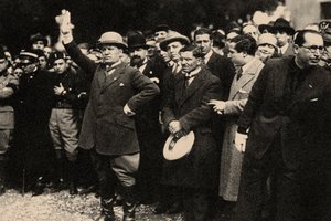 Benito Mussolini, Between the Members of the Fascist Party, Shortly After the March on Rome