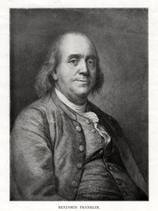 Benjamin Franklin, American statesman, printer and scientist by Unbekannt