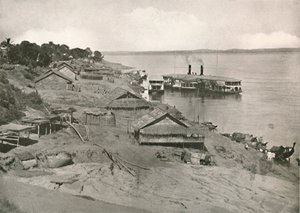 Bhamo - Irrawaddy Flotilla Mail Steamer at the Ghat by Unbekannt